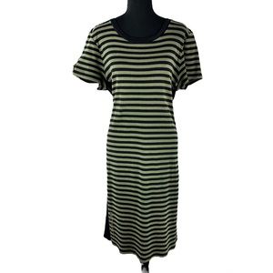 Calvin Klein X-LARGE Striped Short Sleeve Shift Dress